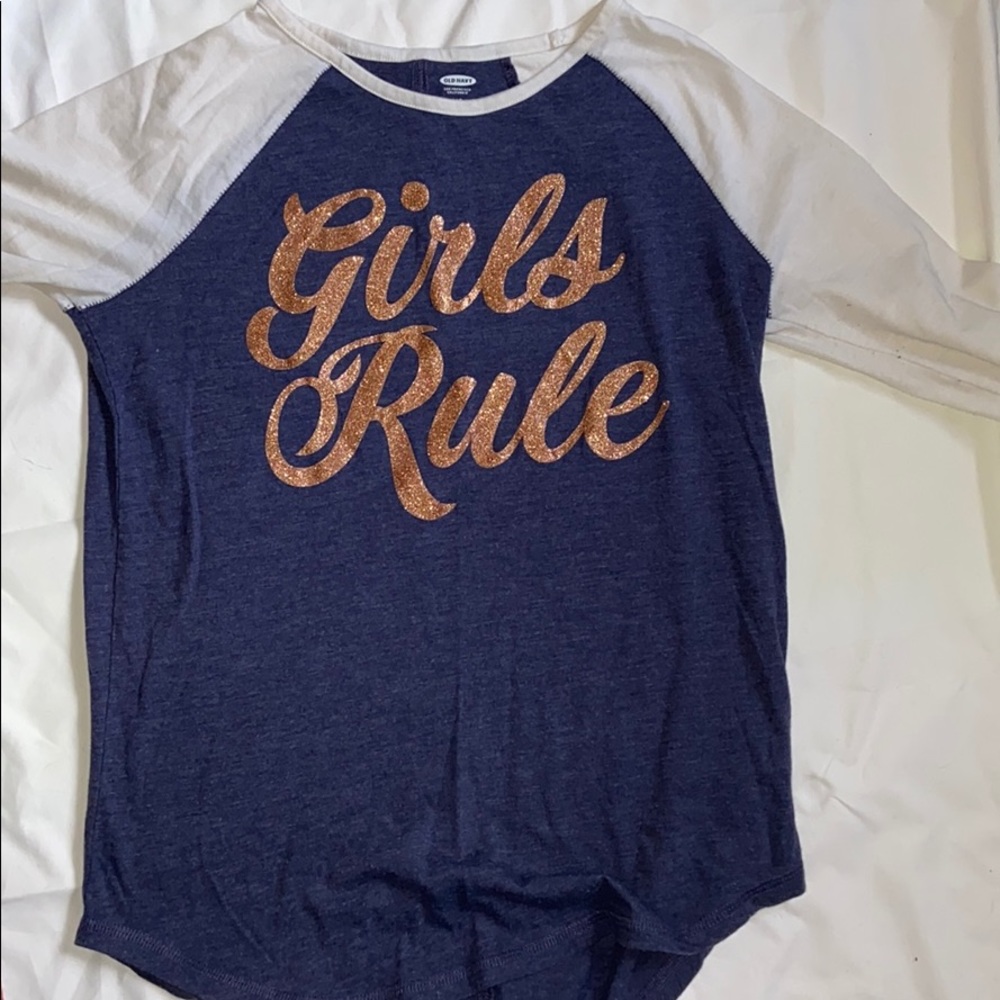 “ girls rule “ old navy long sleeve